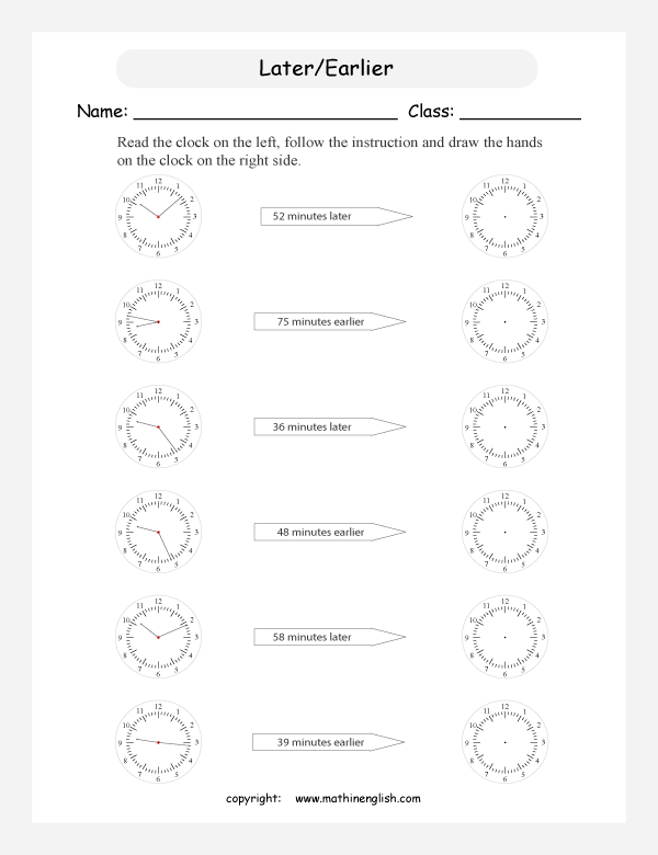 Printable primary math worksheet for math grades 1 to 6 based on ...