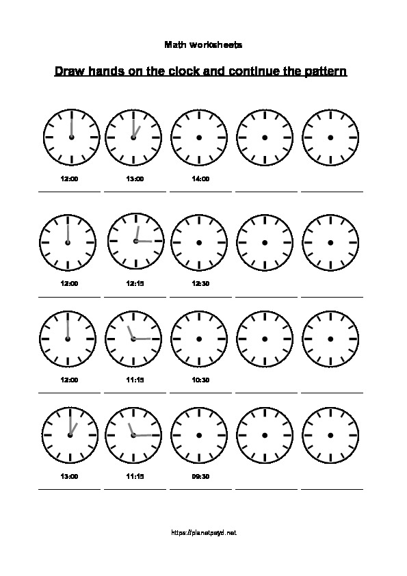 Clock quarter pattern - 5 pages - Planetpsyd
