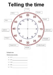 time worksheet esl adults