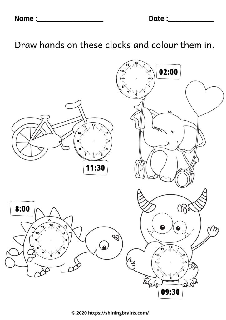 Telling Time Worksheet - Shining Brains Fun time worksheets ...
