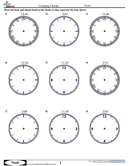 Time Worksheets | Free - CommonCoreSheets