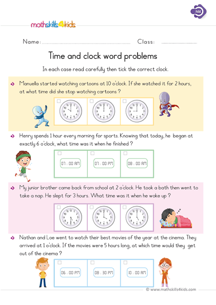 time worksheet for grade 1 pdf