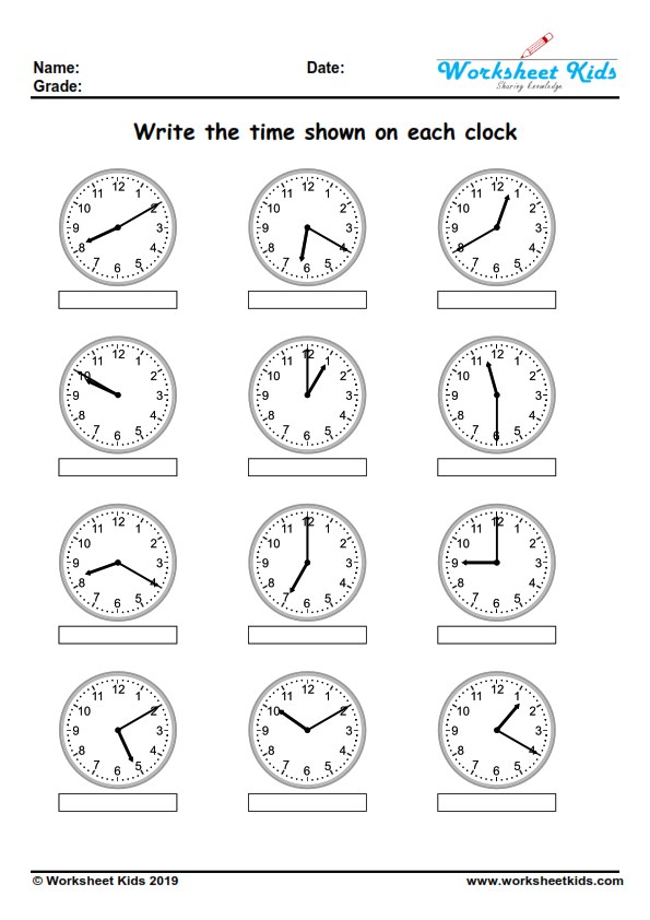 Digital and analog clock worksheets for kindergarten | 1st, 2nd ...