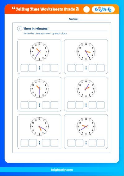 Free Telling Time Worksheets Grade 2 from Professional Teachers [PDFs]