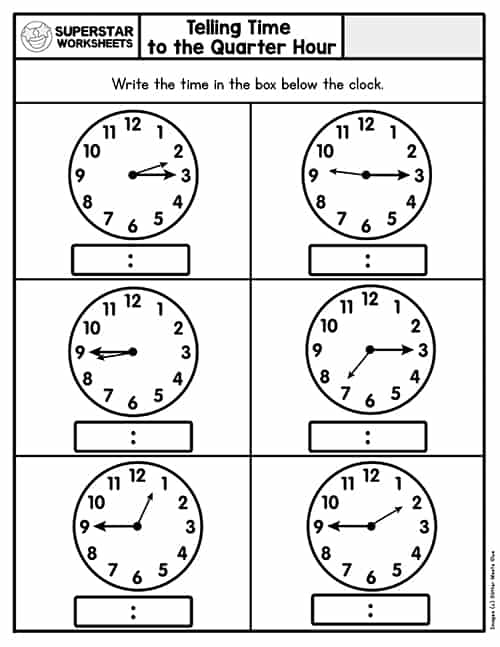 time worksheet for kindergarten free
