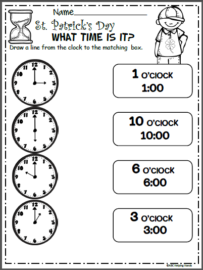 St. Patricks Day Free Time Worksheet | Made By Teachers
