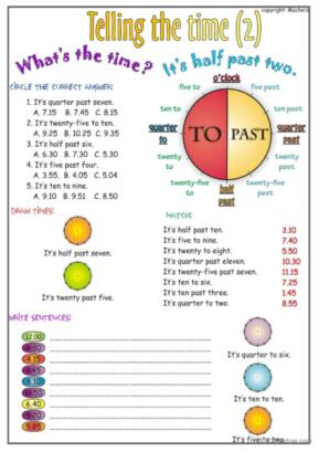 453 Time English ESL worksheets pdf &  doc