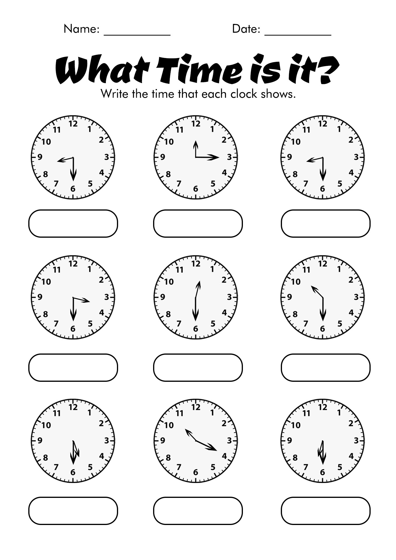18 Clock Worksheets For Second Grade - Free PDF at worksheeto.com