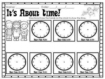 Telling Time Practice Worksheets (Oclock, Half Past, Quarter Past, Quarter  to)