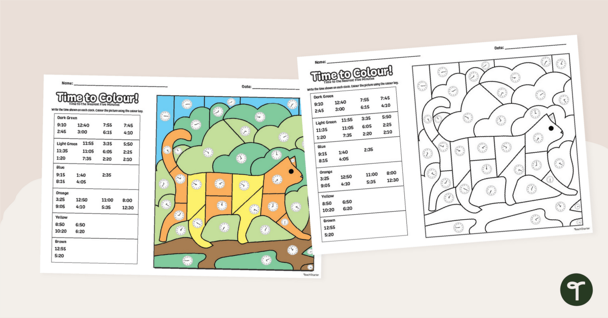 time worksheet ks2 5 minutes