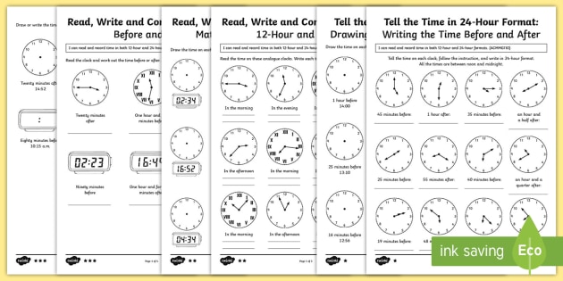 Teaching 24 Hour Time | Year 5 Time Worksheets - Twinkl