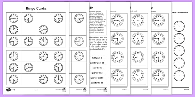 Telling the Time KS1 Worksheets, Twinkl (teacher made)