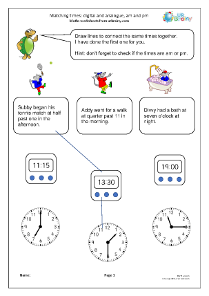 Matching times: digital and analogue - Measuring and Time ...