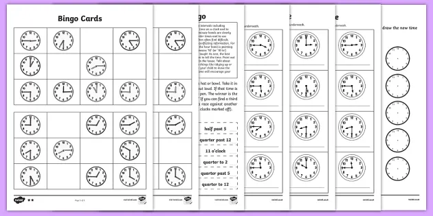 Telling the Time KS1 Worksheets, Twinkl (teacher made)