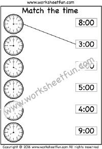 Match the time - 2 Worksheets / FREE Printable Worksheets ...