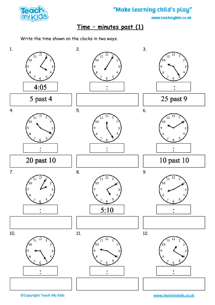 Time - minutes past (1)