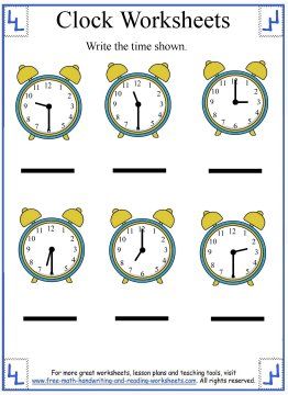 time worksheet on the half