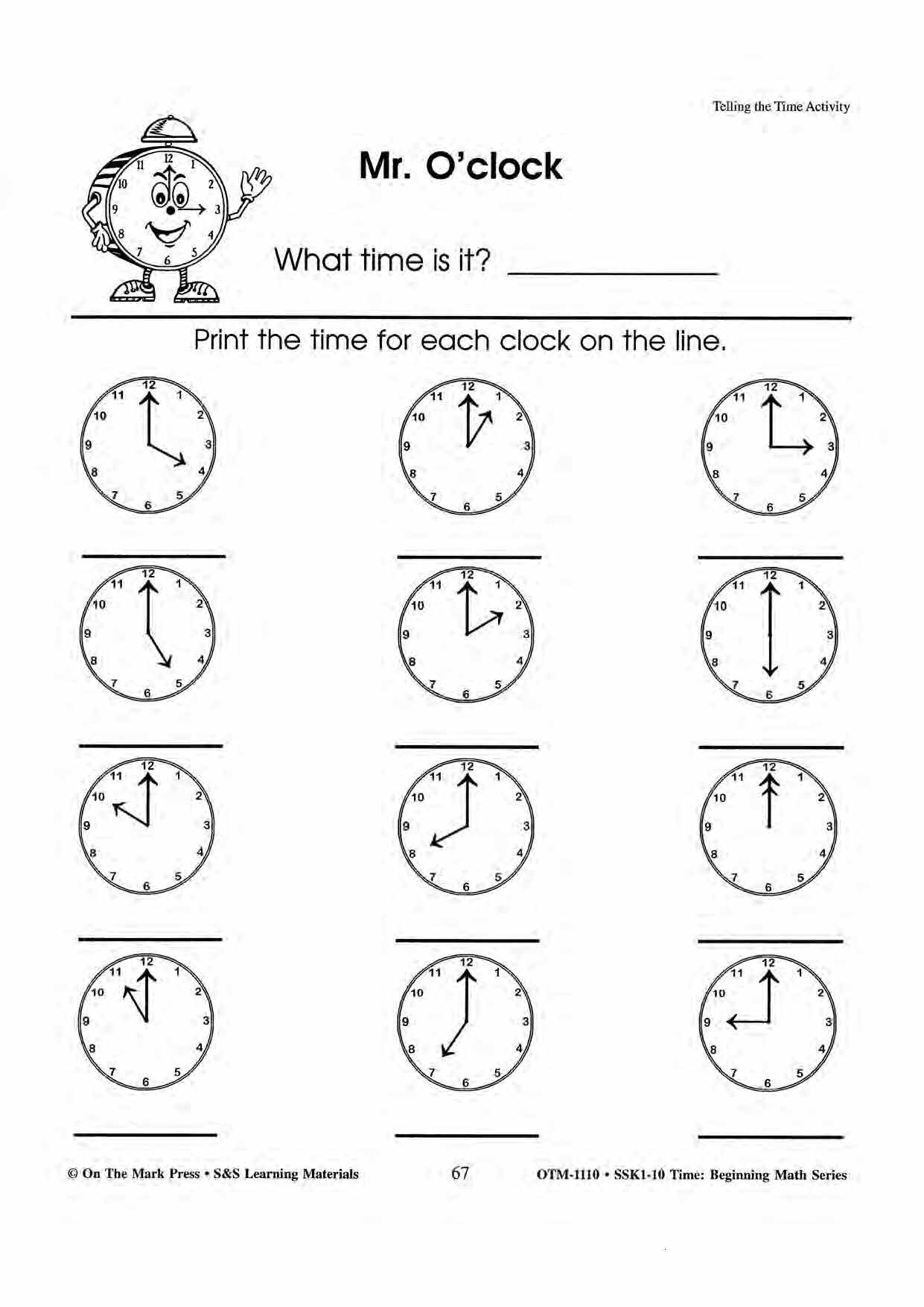 Telling The Time Worksheets Worksheets Library