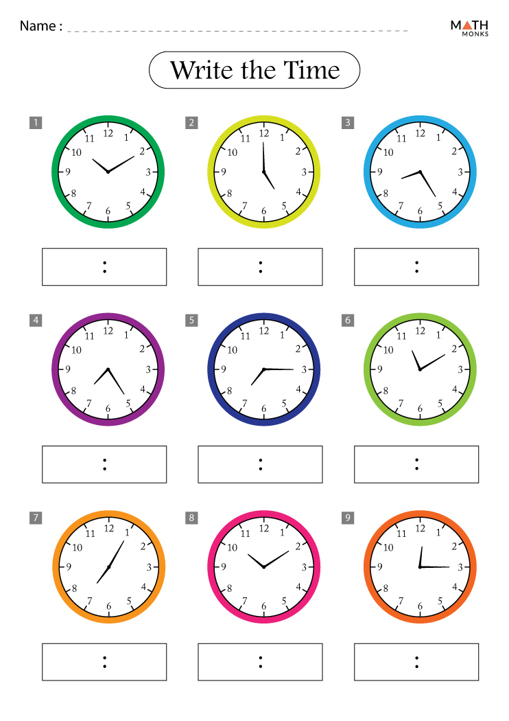 Time Worksheets with Answer Key