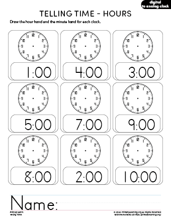 Time Worksheets &  Printables  