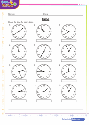 Math Time Games, Quizzes and Worksheets for kids