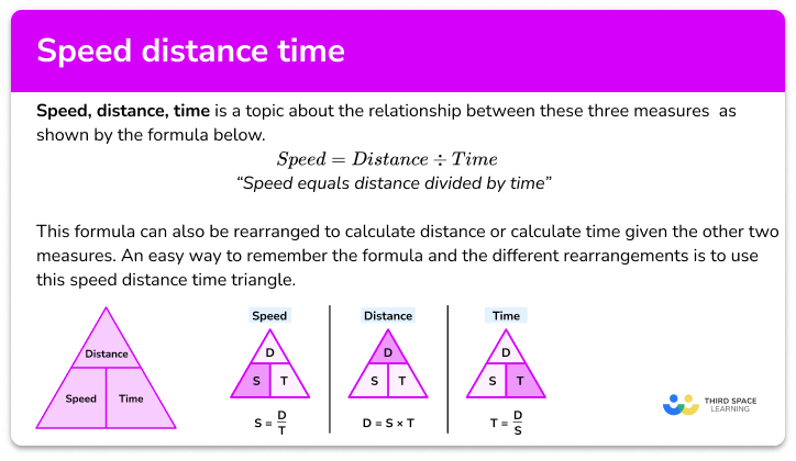Speed Distance Time - GCSE Maths - Steps, Examples &  Worksheet