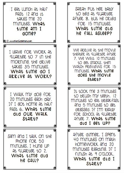 Summer Math Camp Week 5: Telling Time