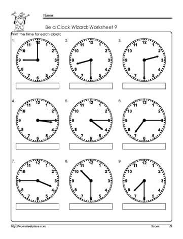 time worksheet to quarter