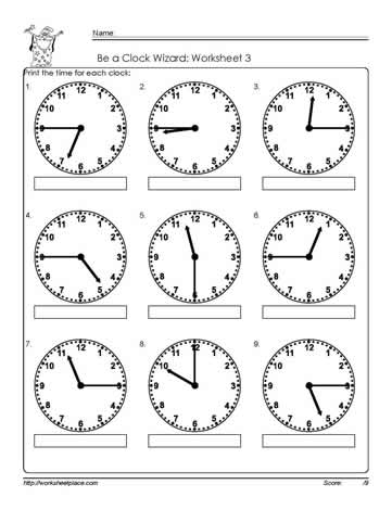 Telling-Time-to-The Quarter-Worksheet-3 Worksheets