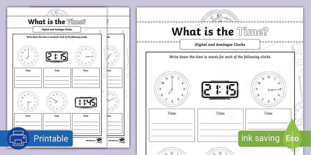 time worksheet twinkl