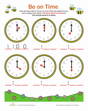 Be on Time | Worksheet 