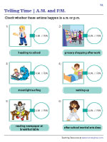 A.M. and P.M. Worksheets