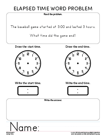 time worksheet year 9