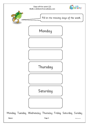 Time worksheets for Year 1 (age 5-6) - URBrainy.com