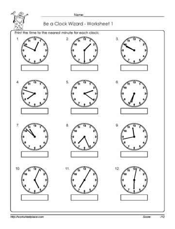Telling-Time-Worksheet-1 Worksheets