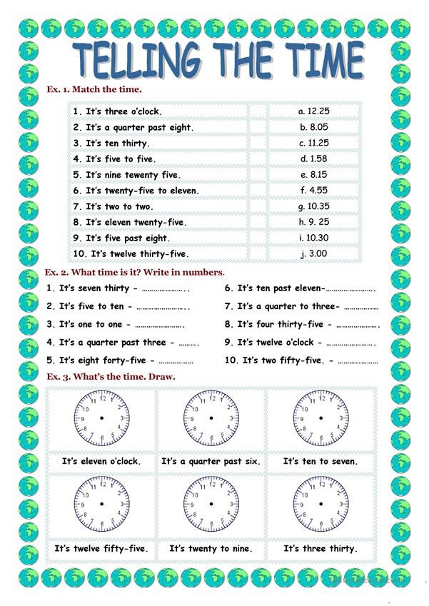 Telling the time