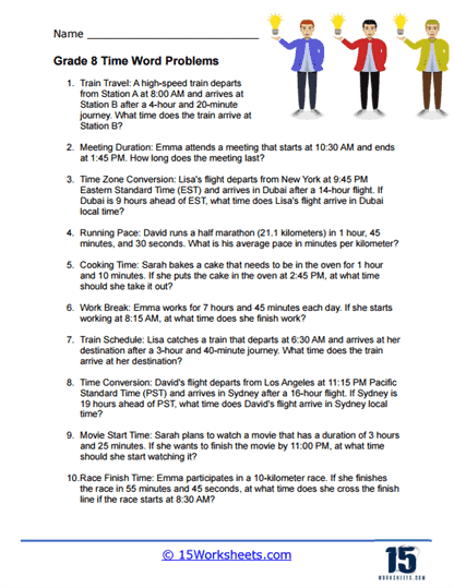 Time Based Word Problems Worksheets - 15 Worksheets Library