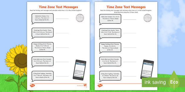 time zone worksheet australia