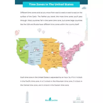 Time Zones Worksheets For Kids - Free &  Printable | MomJunction