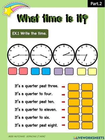 Time Zones online exercise  