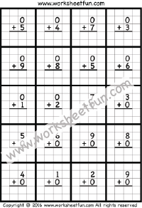 Adding 0 - Adding Zero - One Worksheet / FREE Printable Worksheets ...