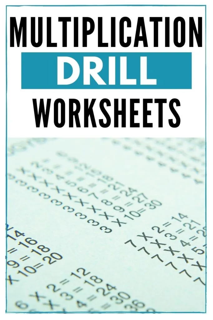 Free Multiplication Drill Worksheets for Grades 3-5 - Hess UnAcademy