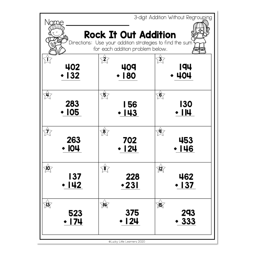 timed math addition worksheet 2nd grade