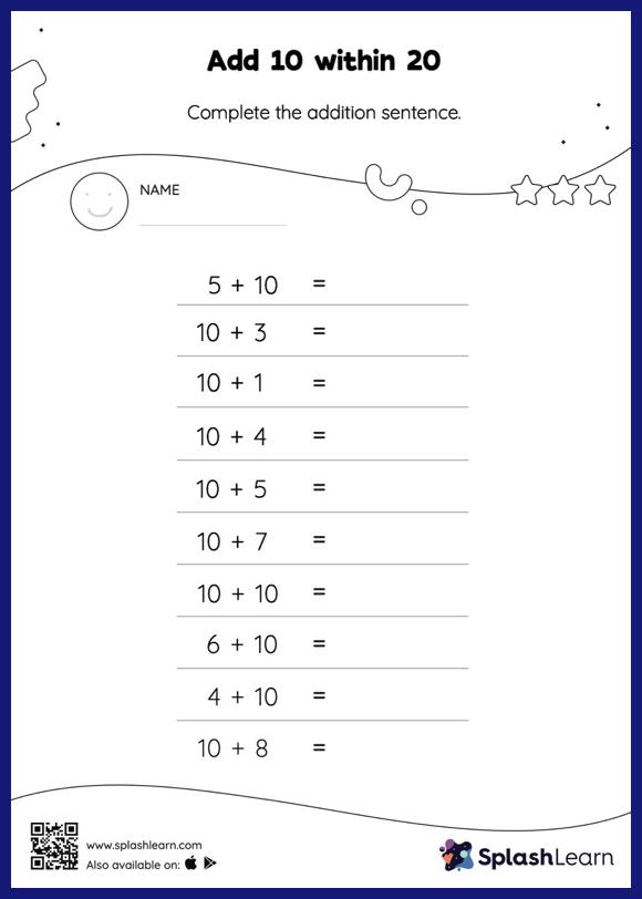 timed math addition worksheet