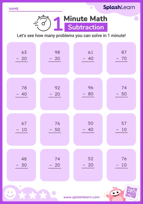 Subtraction Worksheets for 2nd Graders Online - SplashLearn | Page 6