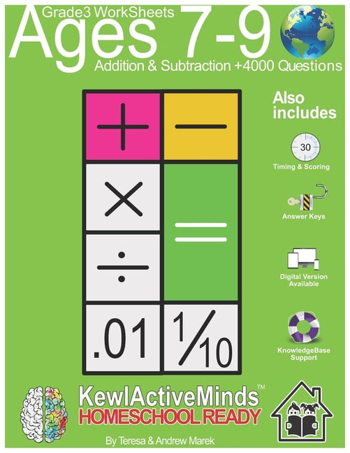 timed subtraction worksheet for 3rd
