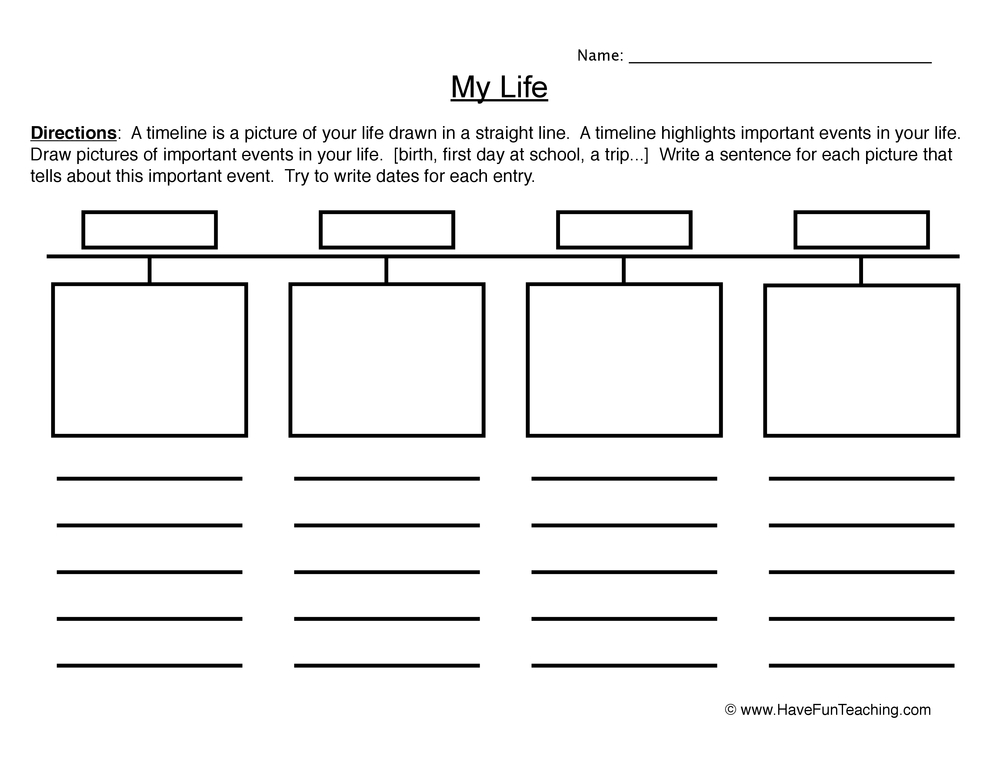 timeline comprehension worksheet