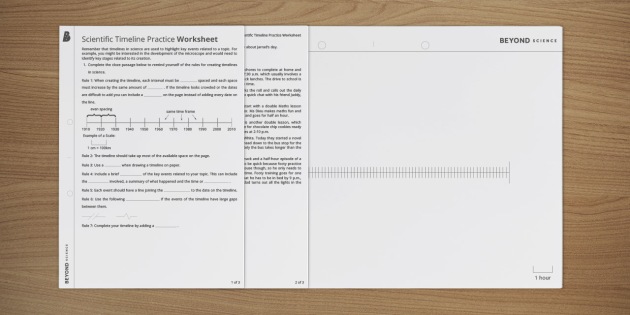 Scientific Timeline Practice Worksheet - Beyond Science