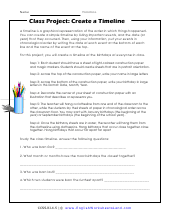 timeline worksheet for middle school