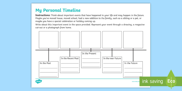 My Personal Timeline Worksheet (teacher made) - Twinkl